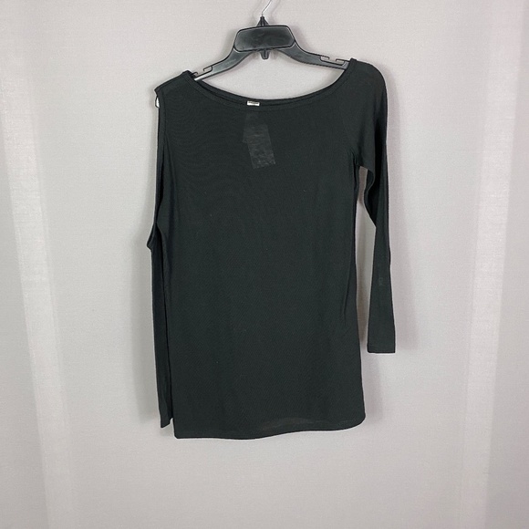 Go Couture Women's Cold Shoulder Modal Blend Top In Black Size Medium - Picture 3 of 9